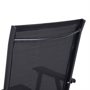 Campingstühle 2er-Set 58x64x94cm Schwarz