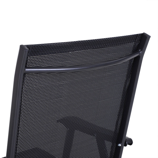 Campingstühle 2er-Set 58x64x94cm Schwarz