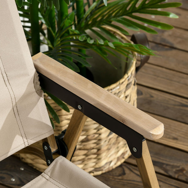 Campingstühle Strandstuhl 2er Set faltbar Stahl Holzoptik khaki