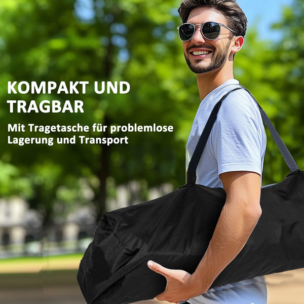 Campingstühle 2er Set faltbar mit Armlehnen Getränkehalter und Kühltasche