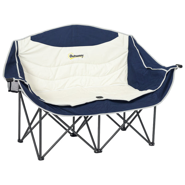 Campingstuhl 2 Sitzer klappbar mit Getränkehalter und Tragetasche