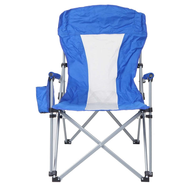 Klappbarer Campingstuhl aus Stahl & Textil, blau, waschbar