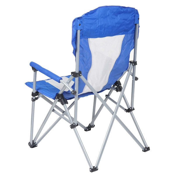 Klappbarer Campingstuhl aus Stahl & Textil, blau, waschbar