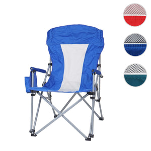 Klappbarer Campingstuhl aus Stahl & Textil, blau, waschbar