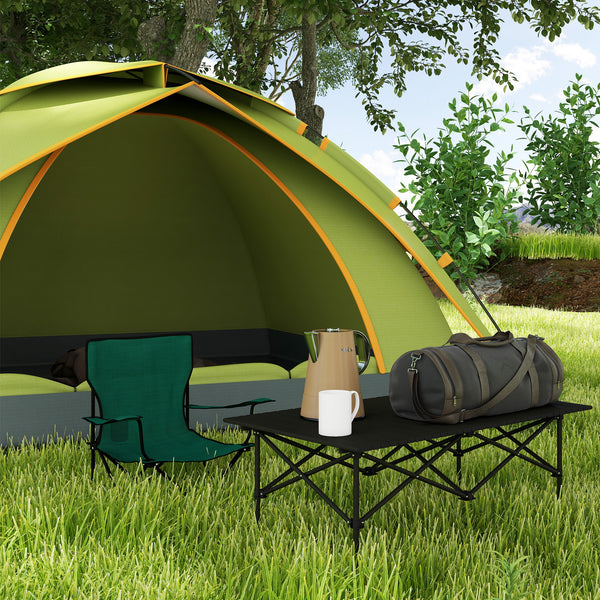 Campingtisch klappbar für 2 Personen Aluminium schwarz