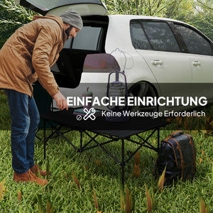 Campingtisch klappbar für 2 Personen Aluminium schwarz