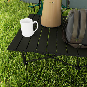 Campingtisch klappbar für 2 Personen Aluminium schwarz