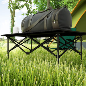 Campingtisch klappbar für 2 Personen Aluminium schwarz