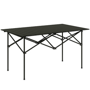 Campingtisch klappbar für 2 Personen Aluminium schwarz