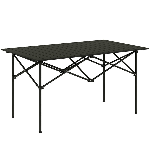 Campingtisch klappbar für 2 Personen Aluminium schwarz
