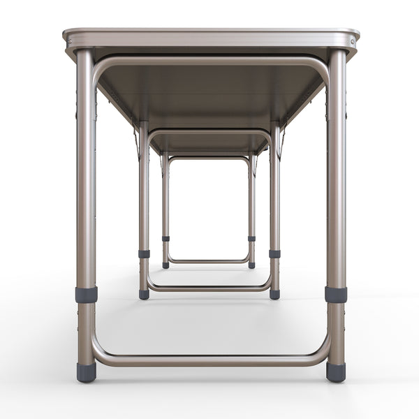 Campingtisch klappbar höhenverstellbar 240cm Aluminium schwarz