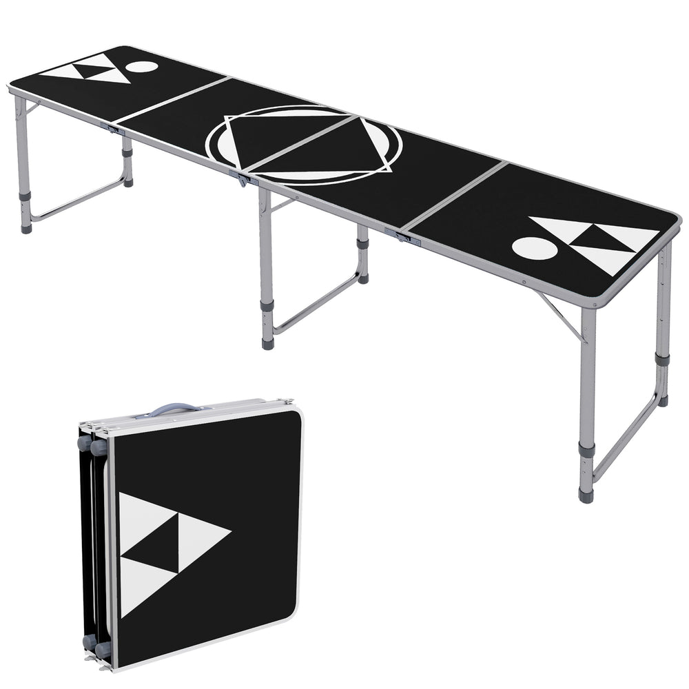 Campingtisch klappbar höhenverstellbar 240cm Aluminium schwarz