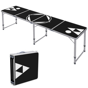 Campingtisch klappbar höhenverstellbar 240cm Aluminium schwarz