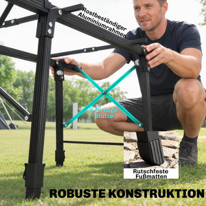Campingtisch faltbar höhenverstellbar mit Aufbewahrung Aluminium