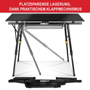 Campingtisch Klapptisch Benjamin 100x70cm Schwarz
