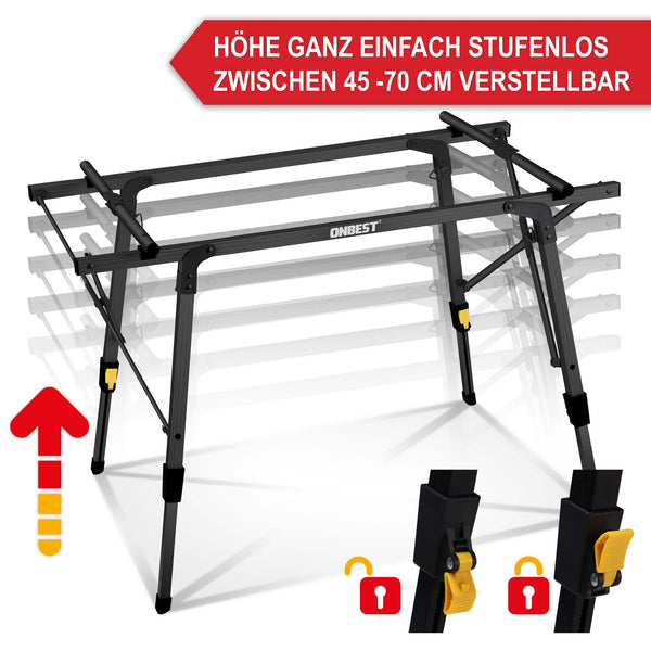 Campingtisch Klapptisch Benjamin 100x70cm Schwarz