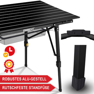 Campingtisch Klapptisch Benjamin 100x70cm Schwarz