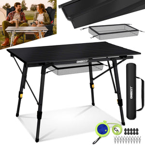Campingtisch Klapptisch Benjamin 100x70cm Schwarz