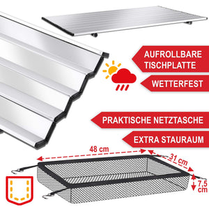 Campingtisch Klapptisch Benjamin 100x70cm Silber