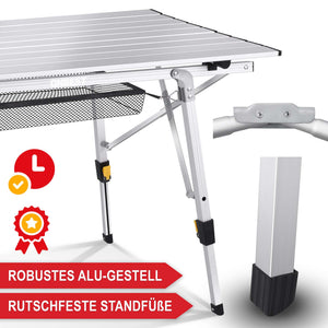 Campingtisch Klapptisch Benjamin 100x70cm Silber