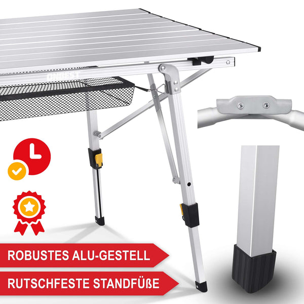 Campingtisch Klapptisch Benjamin 100x70cm Silber