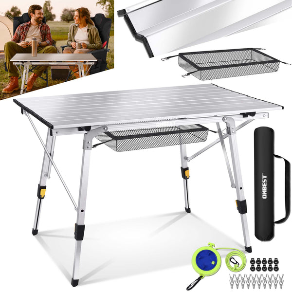 Campingtisch Klapptisch Benjamin 100x70cm Silber