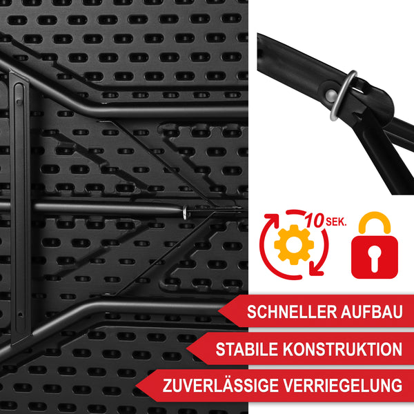 Campingtisch Buffettisch klappbar und tragbar 180x74x74cm