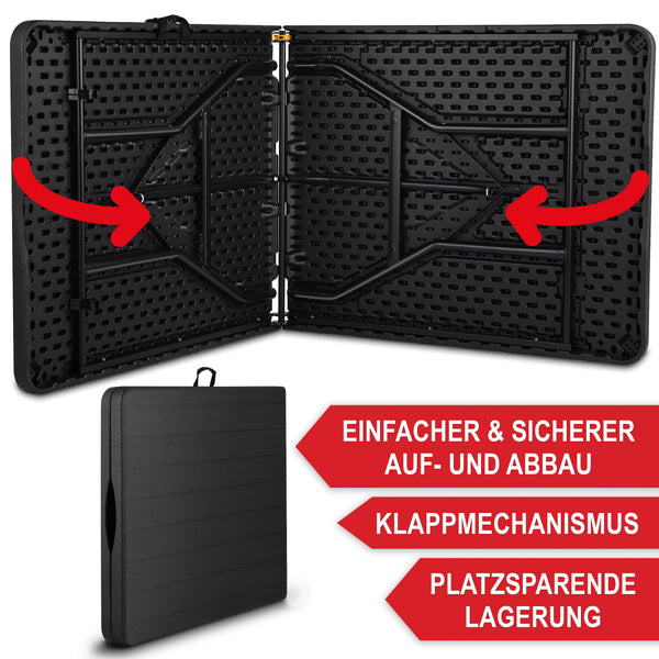 Campingtisch Buffettisch klappbar und tragbar 180x74x74cm