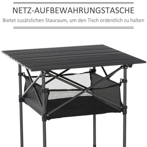 Campingtisch faltbar tragbar für Camping und Garten Aluminium