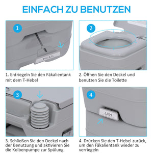 Campingtoilette Chemietoilette mobil für Wohnmobil und Reise
