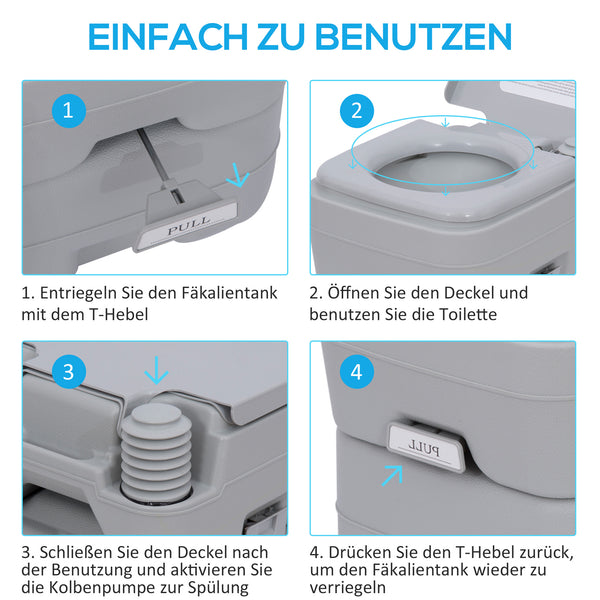 Campingtoilette Chemietoilette mobil für Wohnmobil und Reise