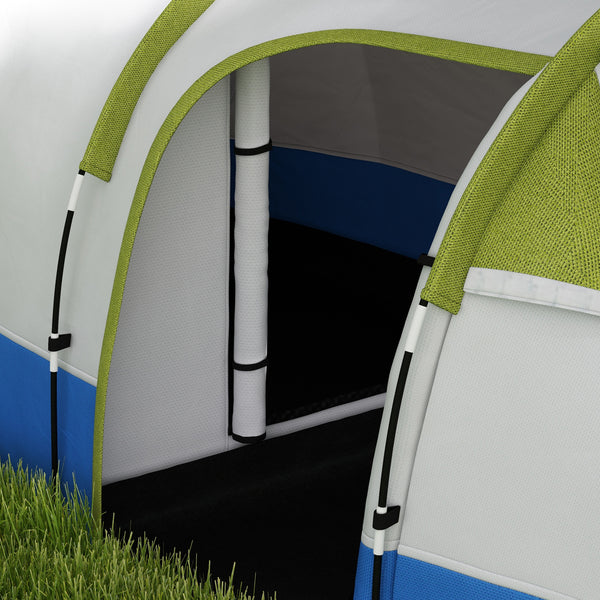 Campingzelt wasserdicht für 3 Personen mit 3 Eingängen grün