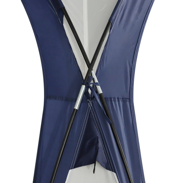 Tenda da campeggio 35x35m resistente alle intemperie crema bianco blu