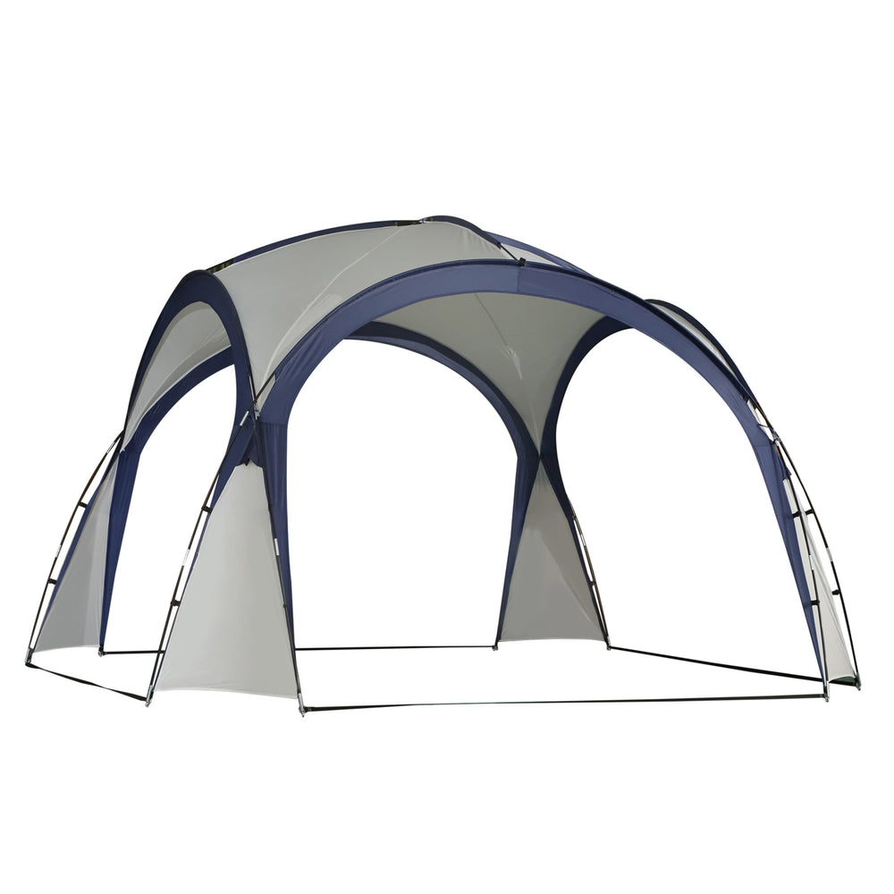 Tenda da campeggio 35x35m resistente alle intemperie crema bianco blu