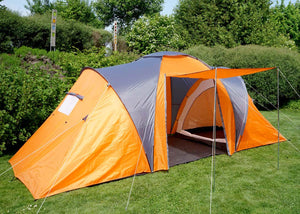 4-Personen Campingzelt Kuppelzelt Igluzelt in Orange Outdoor
