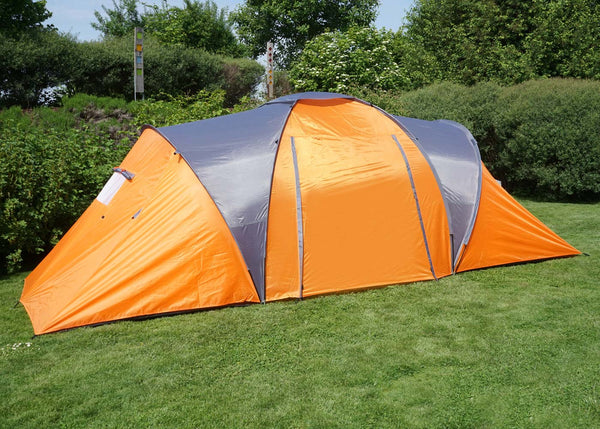 4-Personen Campingzelt Kuppelzelt Igluzelt in Orange Outdoor