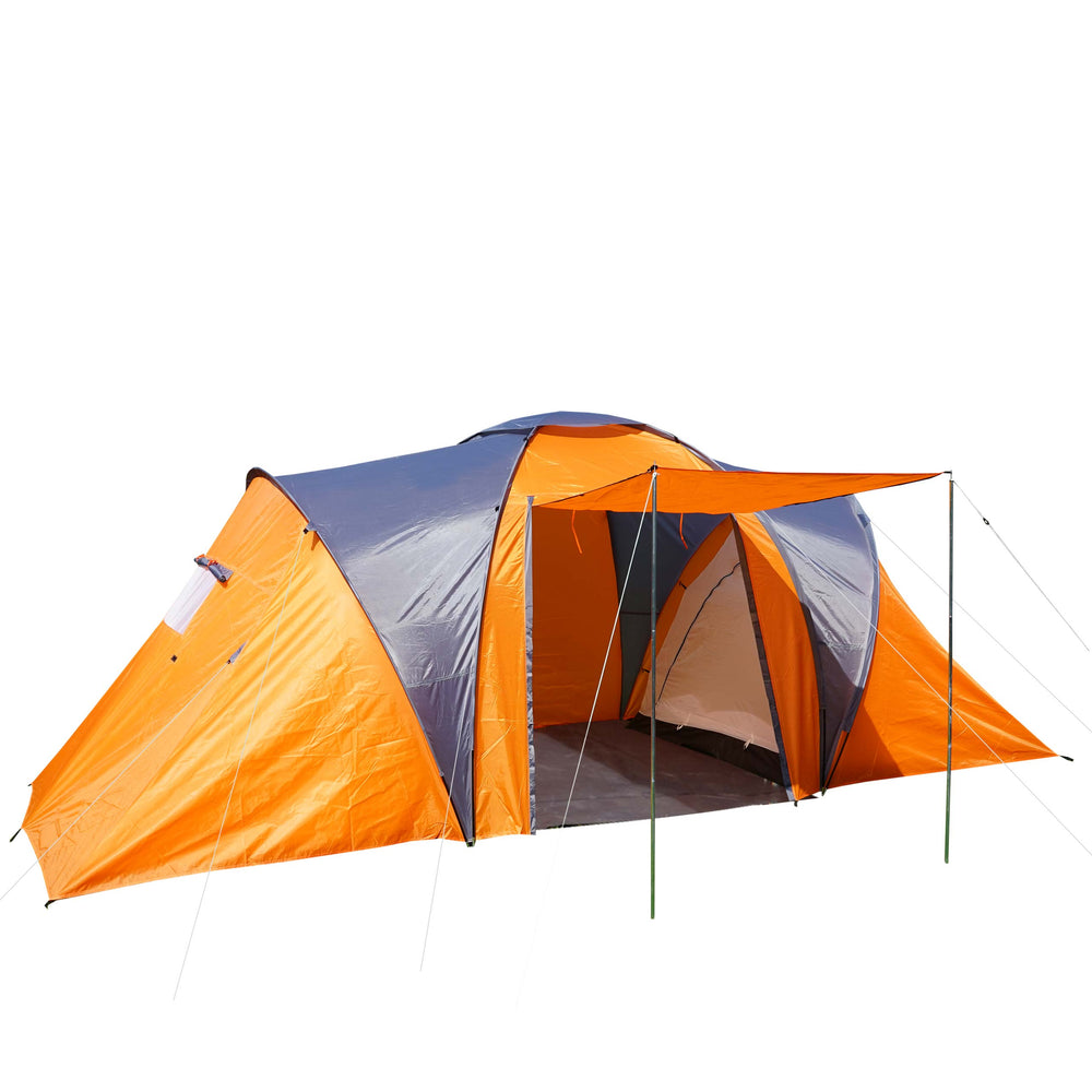 4-Personen Campingzelt Kuppelzelt Igluzelt in Orange Outdoor