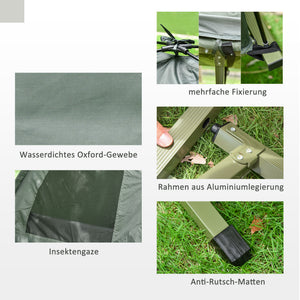 Campingzelt Set mit Feldbett Schlafsack und Matratze