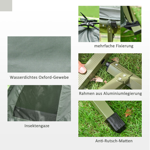 Campingzelt Set mit Feldbett Schlafsack und Matratze