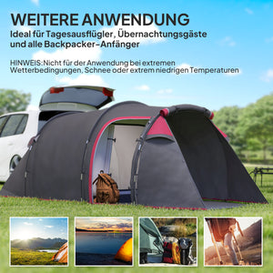 Campingzelt wasserdicht mit Vorraum für 2-3 Personen