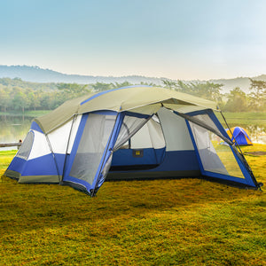 Campingzelt wetterfest für 6-8 Personen Blau