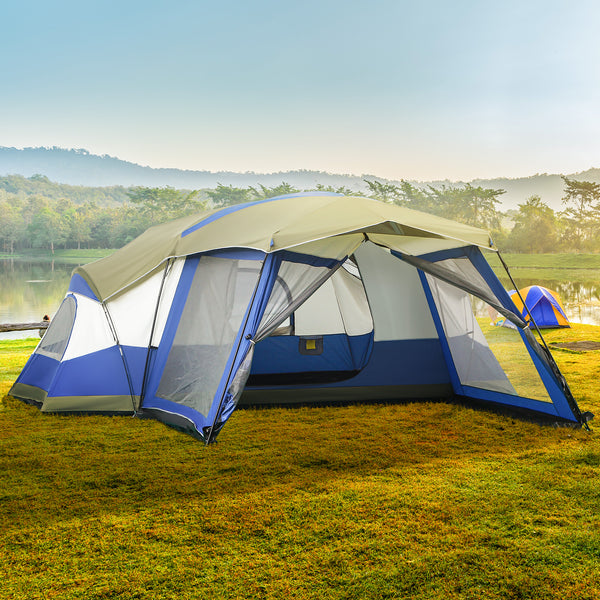 Campingzelt wetterfest für 6-8 Personen Blau