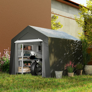 Carport Zeltgarage wasserdicht mit Rolltür und Fenster 3x3m
