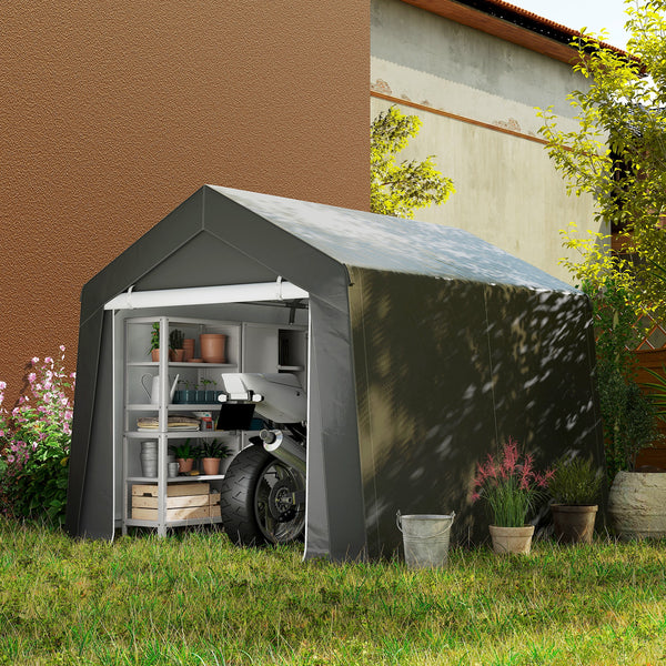 Carport Zeltgarage wasserdicht mit Rolltür und Fenster 3x3m