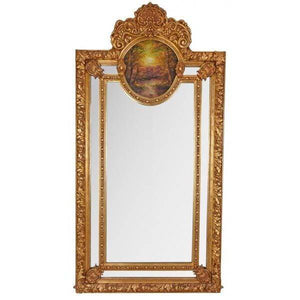 ANTIK BAROCKSPIEGEL GOLD GANZKÖRPERSPIEGEL 210CM ANKLEIDESPIEGEL