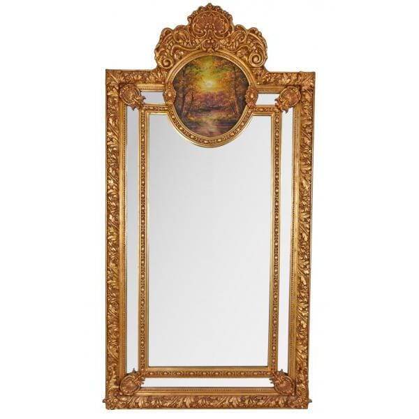 ANTIK BAROCKSPIEGEL GOLD GANZKÖRPERSPIEGEL 210CM ANKLEIDESPIEGEL