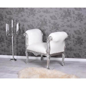 SITZBANK BAROCK BANK HOCKER TOILE DE JOUY SOFA SHABBY CHIC