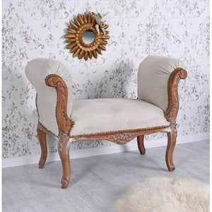 SITZBANK BAROCK BANK HOCKER TOILE DE JOUY SOFA SHABBY CHIC