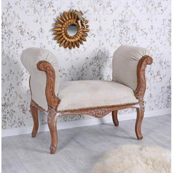 SITZBANK BAROCK BANK HOCKER TOILE DE JOUY SOFA SHABBY CHIC