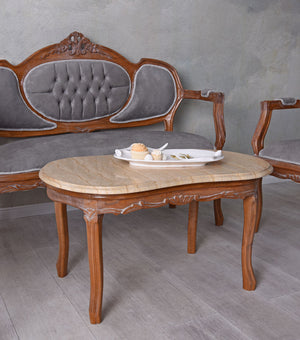 Sofagarnitur Sitzgruppe Barock Sessel Couchtisch Couchgarnitur